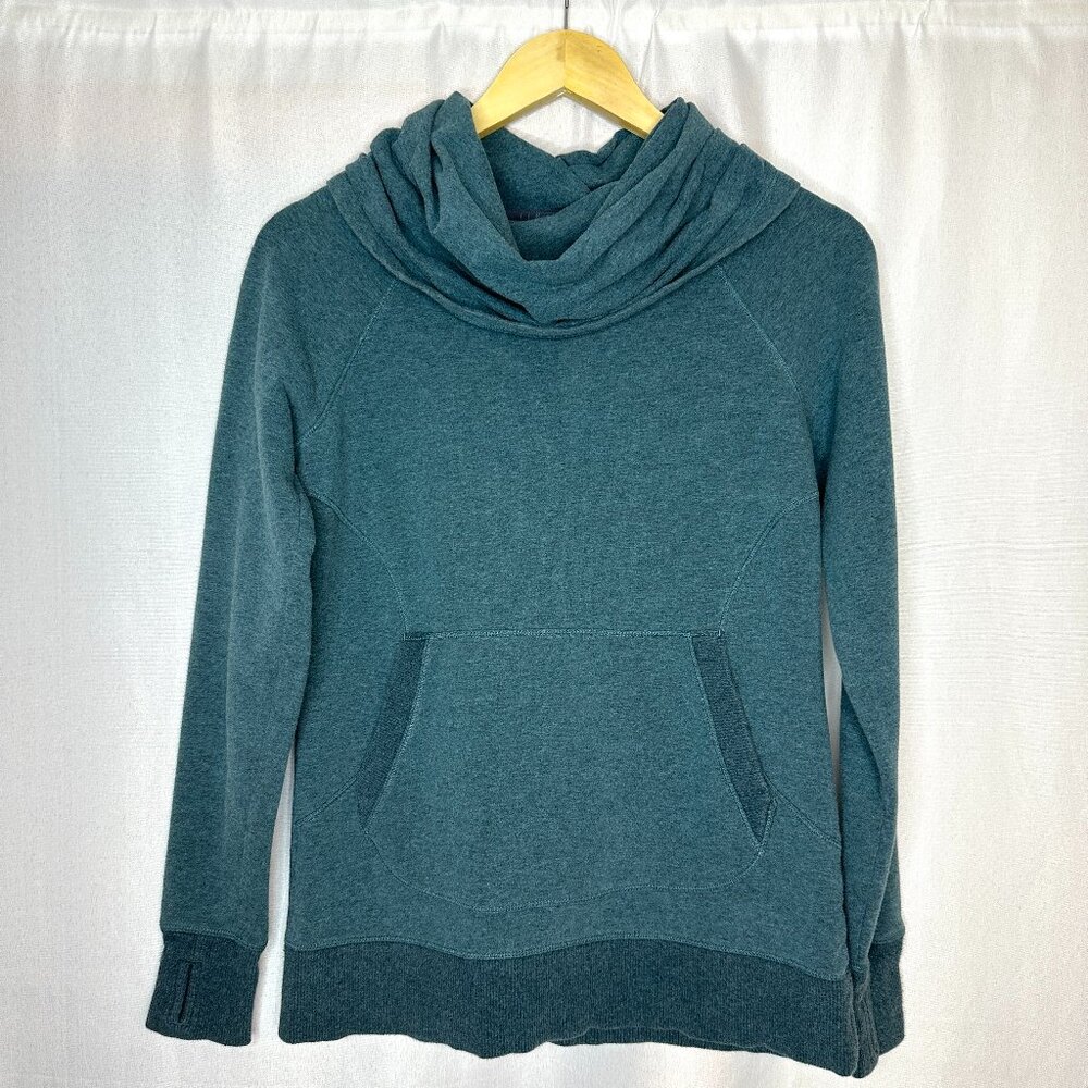 LL Bean Women’s funnel neck sweatshirt, small Gorpcore Outdoors Teal Soft